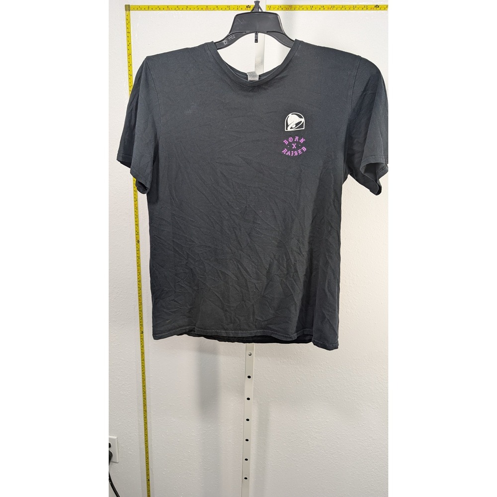 Born X Raised Taco Bell T-Shirt Men Medium Black Graphic Collab Short Sleeve Tee